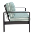 Pemberly Row Contemporary Assembled Aluminum Outdoor Sofa Green