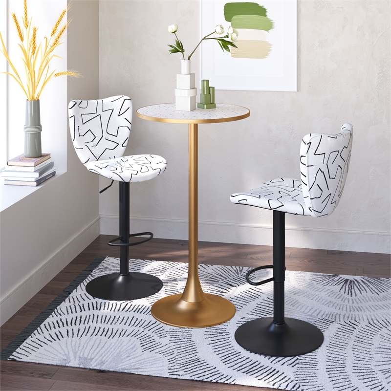 Pemberly Row Modern / Contemporary Engineered Wood Barstool White