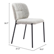 Pemberly Row Modern / Contemporary Engineered Wood Dining Chair Gray