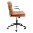 Pemberly Row Contemporary Engineered Wood Office Chair Brown