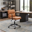 Pemberly Row Contemporary Engineered Wood Office Chair Brown