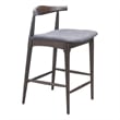 Pemberly Row Contemporary Solid Wood Counter Stool Gray & Espresso