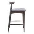 Pemberly Row Contemporary Solid Wood Counter Stool Gray & Espresso