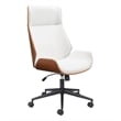 Pemberly Row Contemporary Office High Back Office Chair White