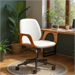 Pemberly Row Contemporary Engineered Wood Office Chair White