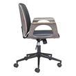Pemberly Row Contemporary Engineered Wood Office Chair Black