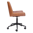 Pemberly Row Contemporary Engineered Wood Office Chair Brown