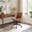 Pemberly Row Contemporary Engineered Wood Office Chair Brown