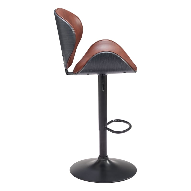 Pemberly Row Modern / Contemporary Engineered Wood Barstool Brown