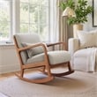 Pemberly Row Contemporary Engineered Wood Rocking Chair Gray