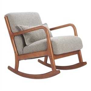 Pemberly Row Contemporary Engineered Wood Rocking Chair Gray