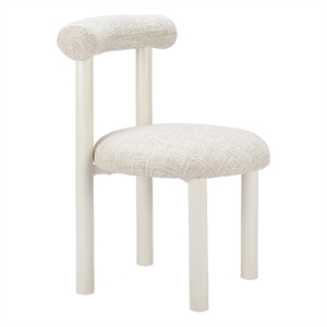 Pemberly Row Contemporary Aluminum Ceres Outdoor Dining Chair Beige