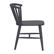 Pemberly Row Contemporary Aluminum Outdoor Dining Chair Black