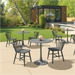 Pemberly Row Contemporary Aluminum Outdoor Dining Chair Black