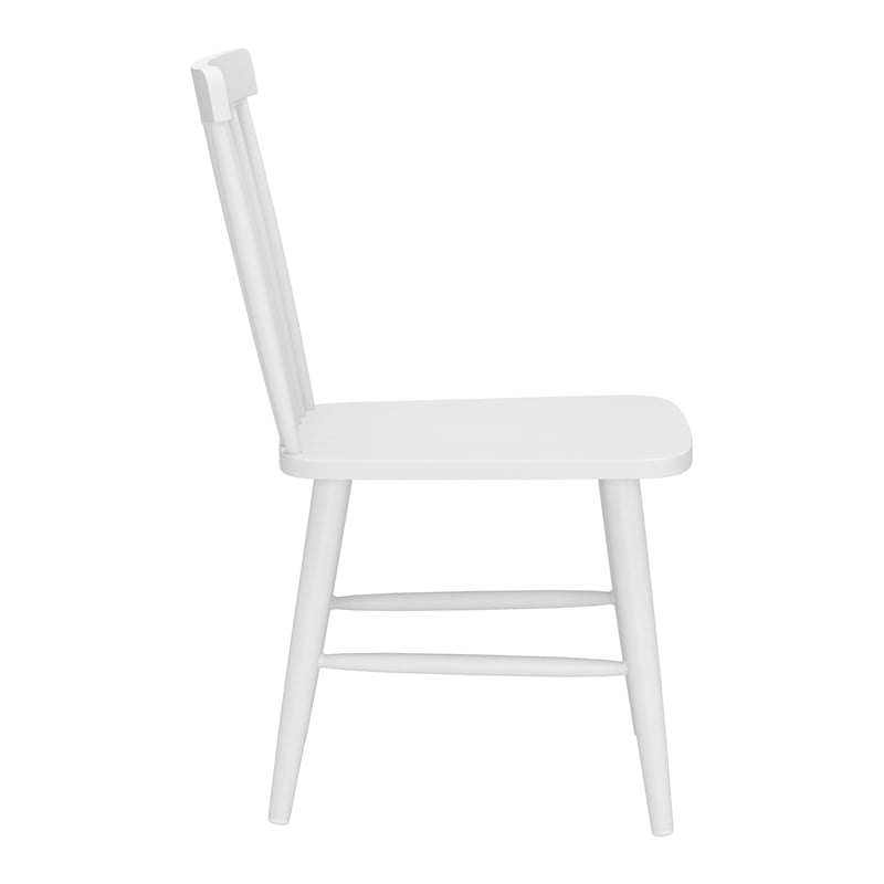Pemberly Row Contemporary Outdoor Dining Chair White (Set of 2)