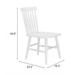 Pemberly Row Contemporary Outdoor Dining Chair White (Set of 2)