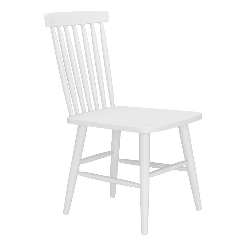 Pemberly Row Contemporary Outdoor Dining Chair White (Set of 2)