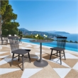 Pemberly Row Contemporary Aluminum Outdoor Dining Chair Black