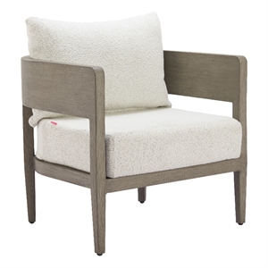 Pemberly Row Modern / Contemporary Aluminum Outdoor Armchair Beige