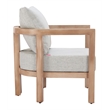 Pemberly Row Contemporary Assembled Aluminum Outdoor Armchair Gray