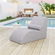 Pemberly Row Modern / Contemporary Fabric Outdoor Lounge Chair Gray