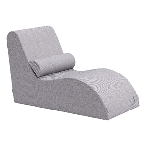 Pemberly Row Modern / Contemporary Fabric Outdoor Lounge Chair Gray