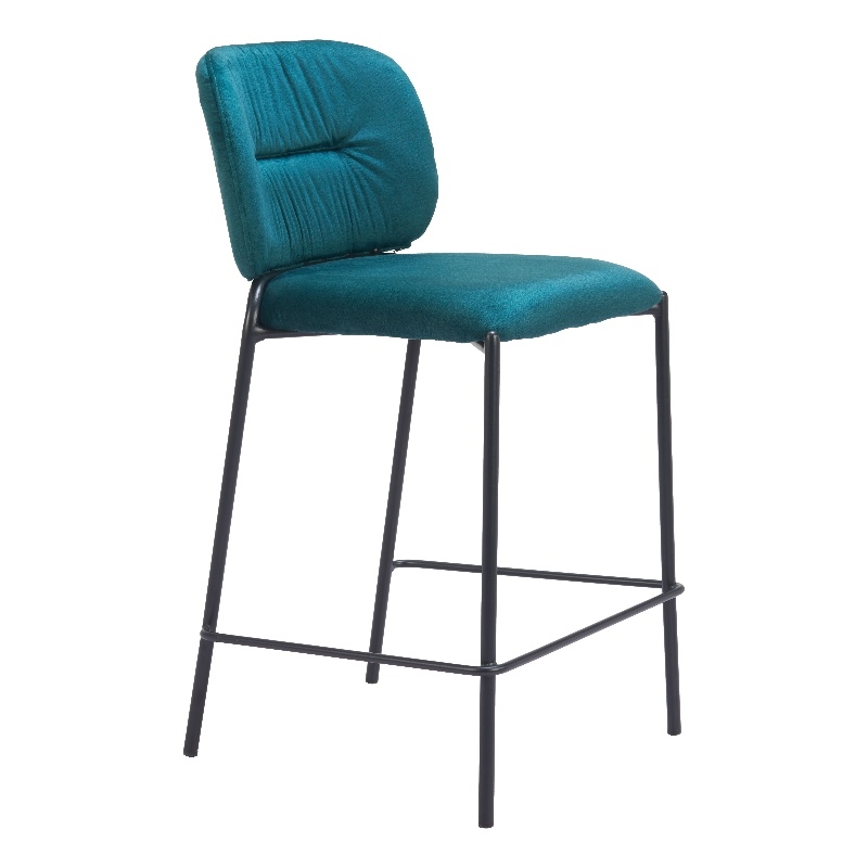 Pemberly Row Contemporary Engineered Wood Counter Stool Green