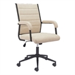Pemberly Row Contemporary Engineered Wood Office Chair Beige