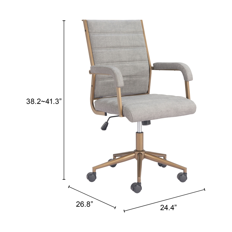 Pemberly Row Modern / Contemporary Engineered Wood Office Chair Gray