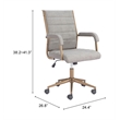 Pemberly Row Modern / Contemporary Engineered Wood Office Chair Gray
