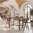 Pemberly Row Modern / Contemporary Solid Wood Barstool Gray & Walnut