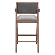 Pemberly Row Modern / Contemporary Solid Wood Barstool Gray & Walnut