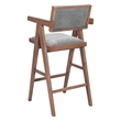 Pemberly Row Modern / Contemporary Solid Wood Barstool Gray & Walnut