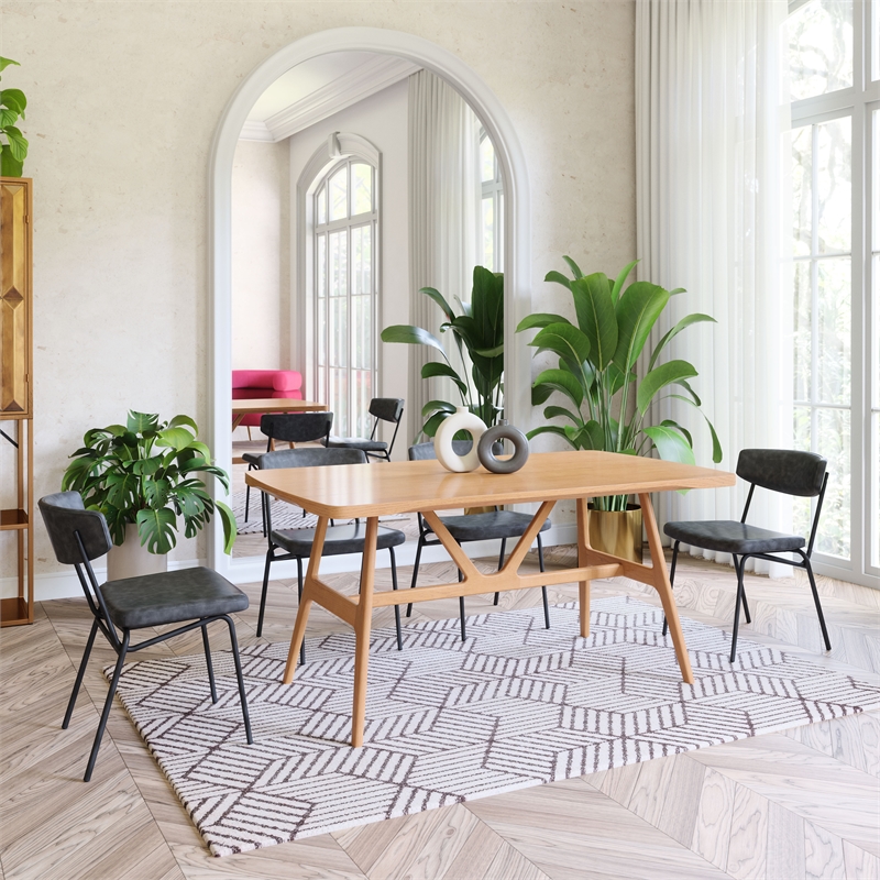 Pemberly Row Modern / Contemporary Wood Dining Table Natural