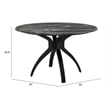 Pemberly Row Modern / Contemporary Metal Dining Table Black Finish