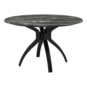 Pemberly Row Modern / Contemporary Metal Dining Table Black Finish
