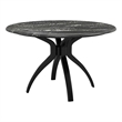 Pemberly Row Modern / Contemporary Metal Dining Table Black Finish