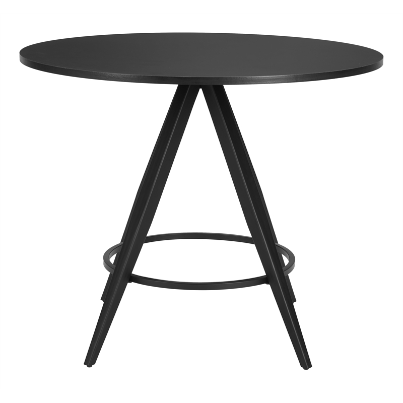 Pemberly Row Modern / Contemporary Metal Dining Table Black Finish
