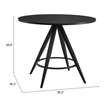 Pemberly Row Modern / Contemporary Metal Dining Table Black Finish
