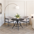 Pemberly Row Modern / Contemporary Metal Dining Table Black Finish