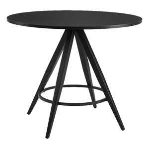 Pemberly Row Modern / Contemporary Metal Dining Table Black Finish