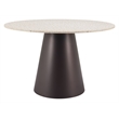 Pemberly Row Modern / Contemporary Metal Dining Table Beige & Bronze