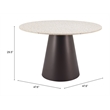 Pemberly Row Modern / Contemporary Metal Dining Table Beige & Bronze