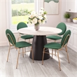 Pemberly Row Modern / Contemporary Metal Dining Table Beige & Bronze