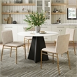 Pemberly Row Modern / Contemporary Metal Dining Table White Finish