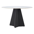 Pemberly Row Modern / Contemporary Metal Dining Table White Finish