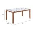 Pemberly Row Modern / Contemporary Wood Dining Table White Finish