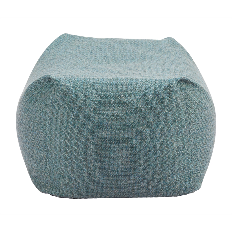 Pemberly Row Contemporary Assembled Fabric Outdoor Ottoman Green