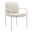 Pemberly Row Contemporary Outdoor Dining Chair Beige (Set of 2)