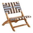 Pemberly Row Contemporary Solid Wood Outdoor Lounge Chair Multicolor